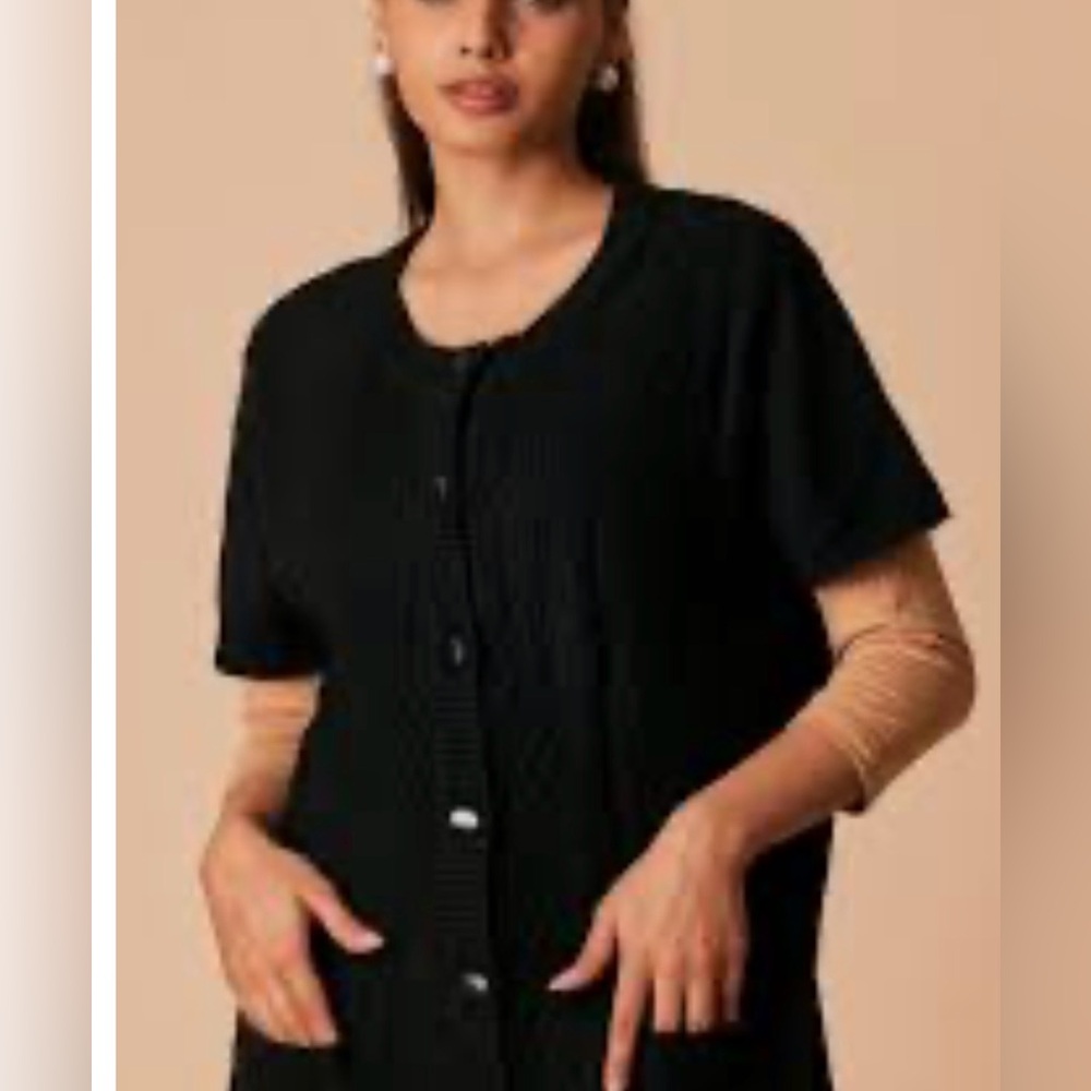 Calvin Klein Jeans Black Knit Cardigan with buttons size L